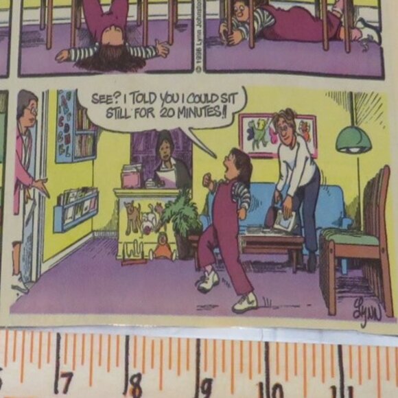 FOR BETTER OR FOR WORSE comic strip LAMINATED “sitting still” 1996 Wall Decor - Picture 5 of 7